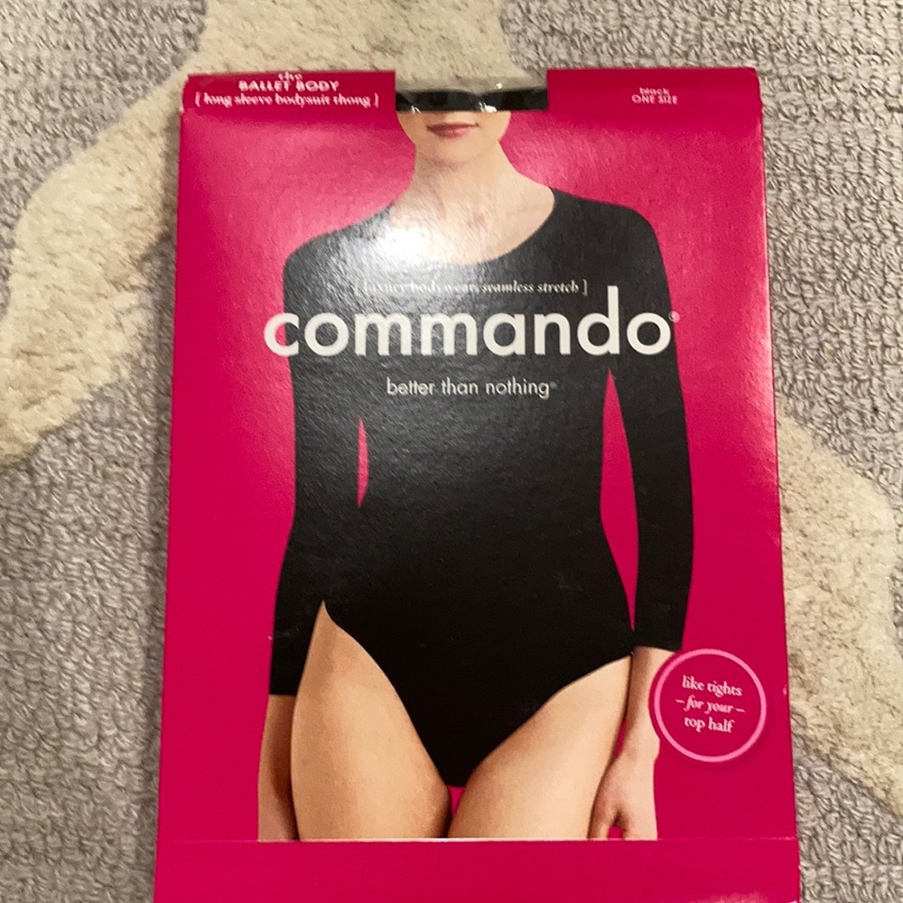 Commando Ballet Body Long Sleeve bodysuit thong